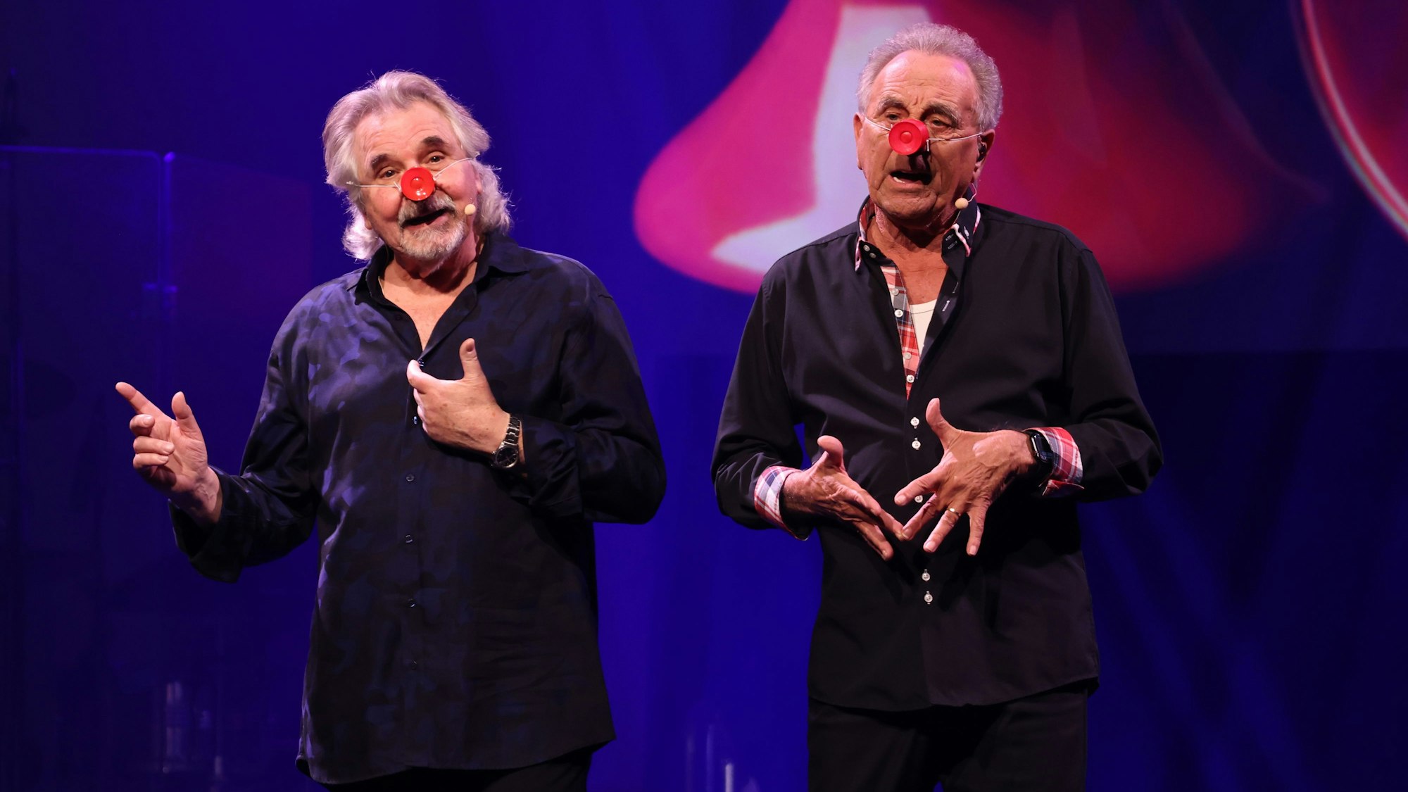 Tommy Engel und Erry Stoklosa als die zwei „Profis vun d'r Eierquell“.