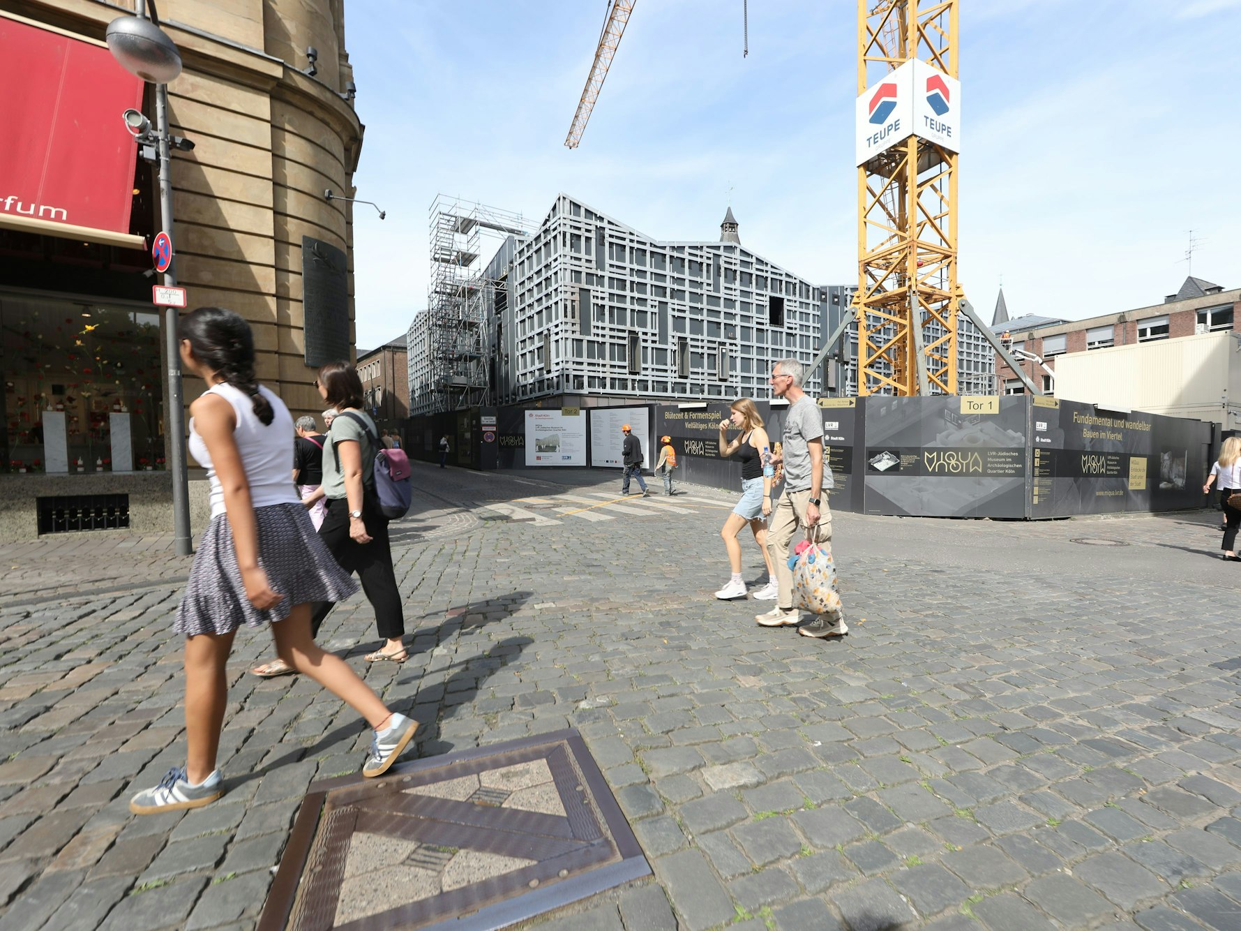 Das Museums-Quartier MiQua: So sah die Baustelle noch im August 2025 aus.