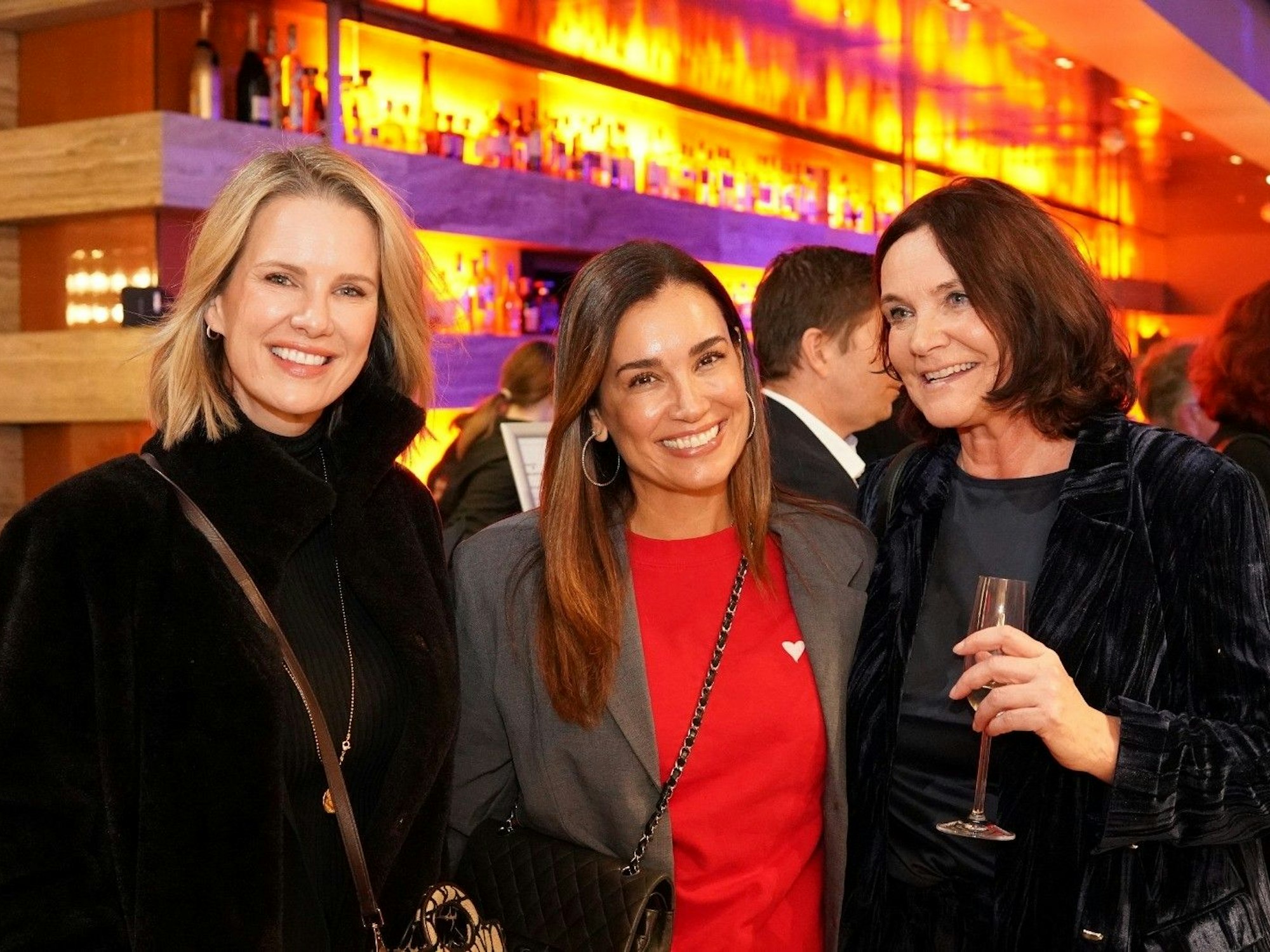 Monica Meier-Ivancan, Jana Ina Zarrella und Gabi Pannicke bei der Feier von „Mutige Kinder“.