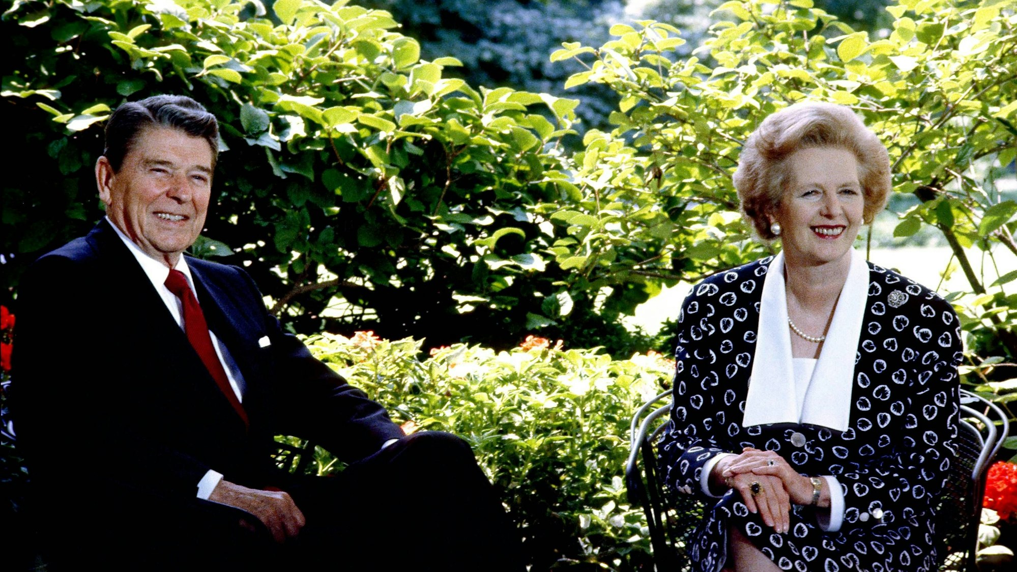 Ronald Reagan und Margaret Thatcher 1987