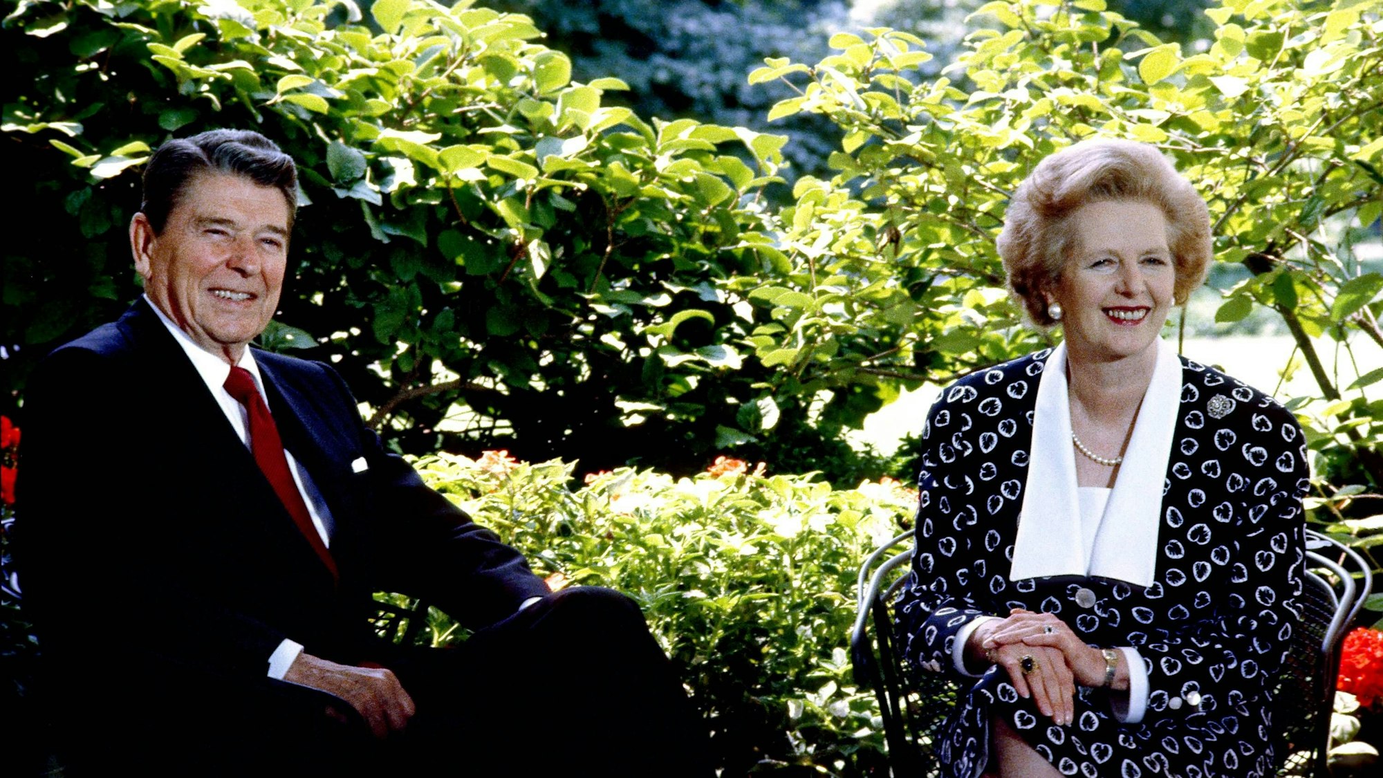 Ronald Reagan und Margaret Thatcher 1987