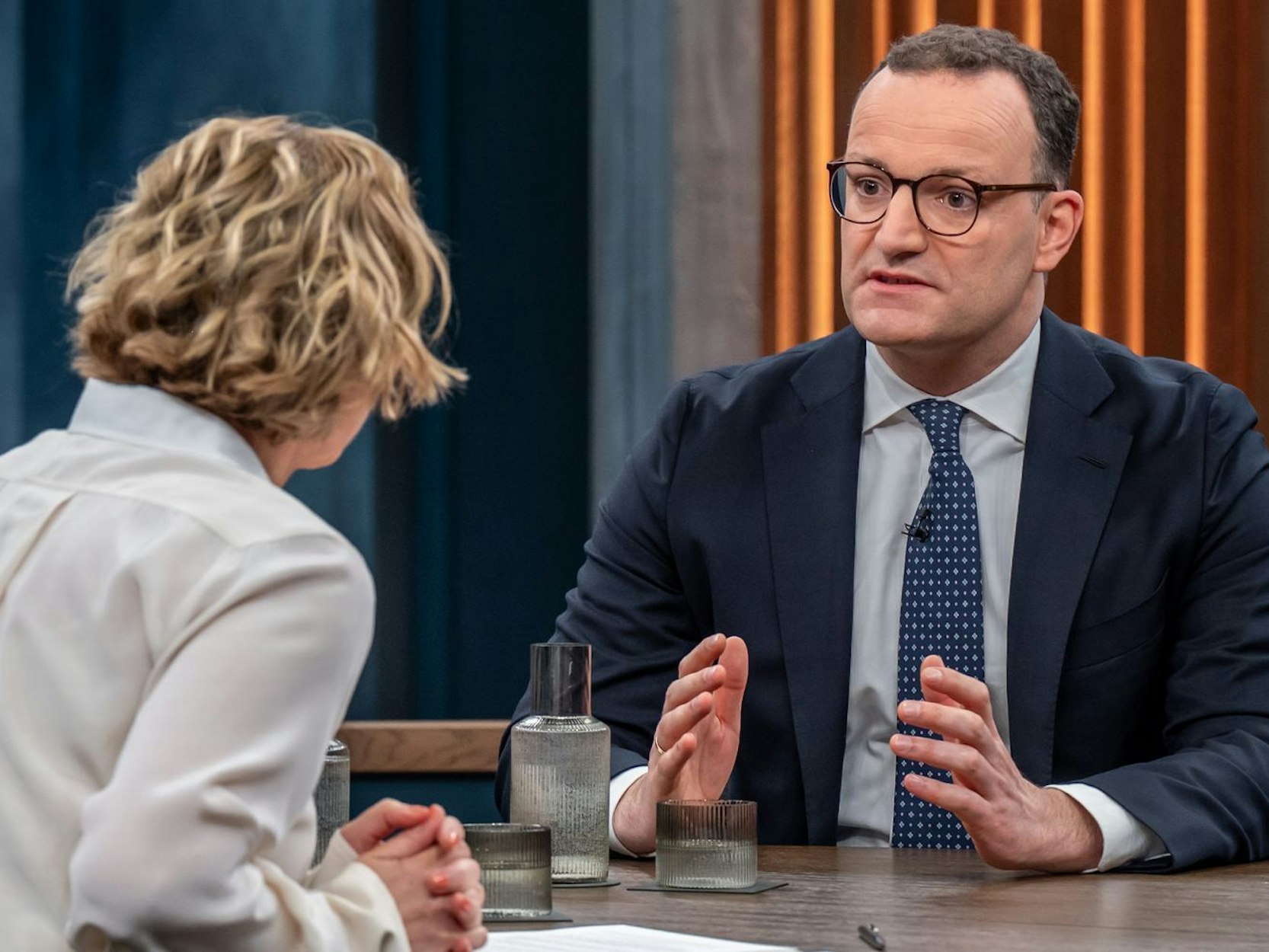 Für Unions-Fraktionschef Jens Spahn steht in der aktuellen Renten-Debatte viel auf dem Spiel. (Bild: ARD/Thomas Ernst)