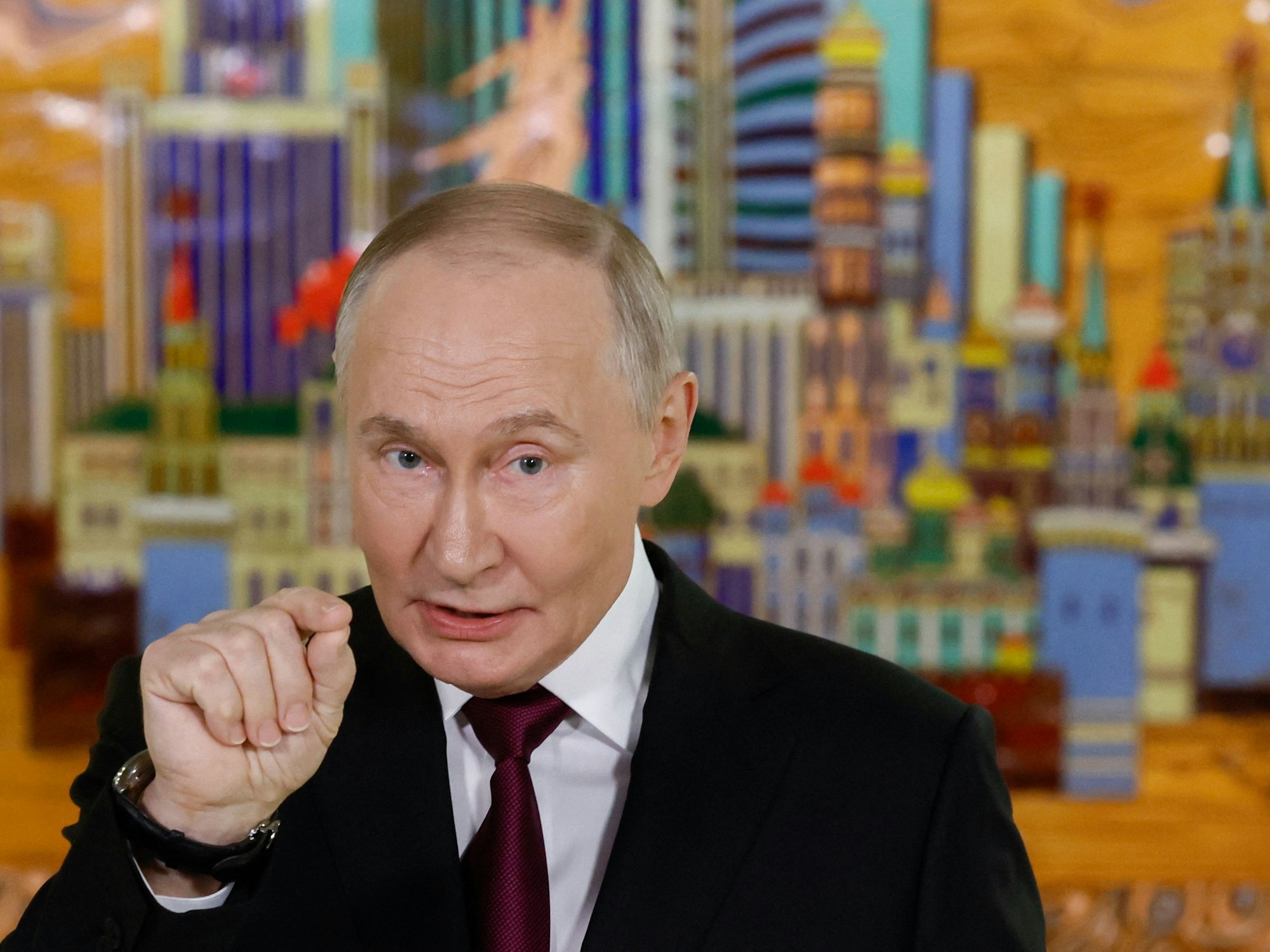 Der russische Präsident Wladimir Putin am 2. Dezember bei einem Treffen mit Medienvertretern.