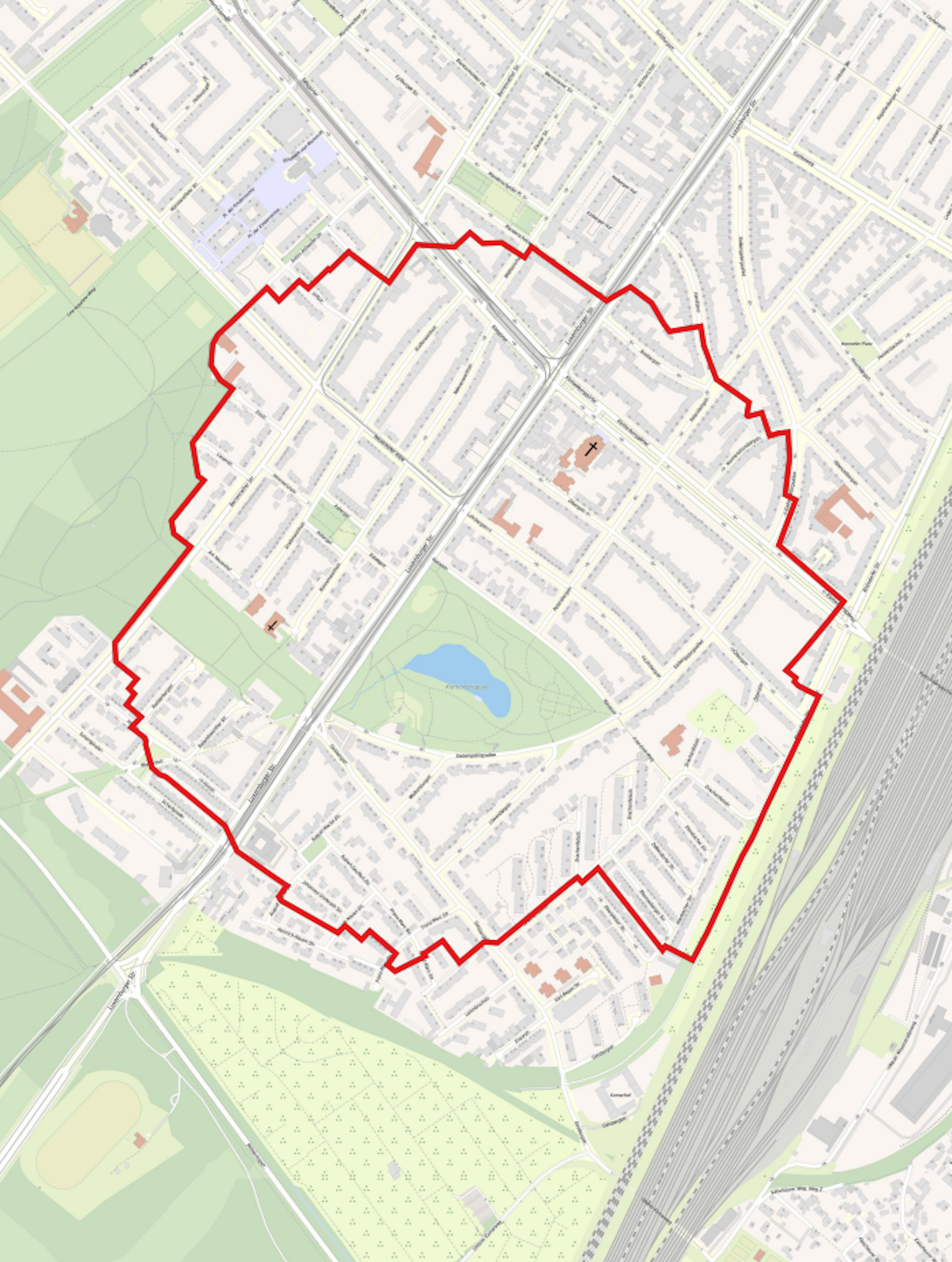 Die Karte zeigt den Evakuierungsradius für die geplante Bombenentschärfung in Köln-Klettenberg.