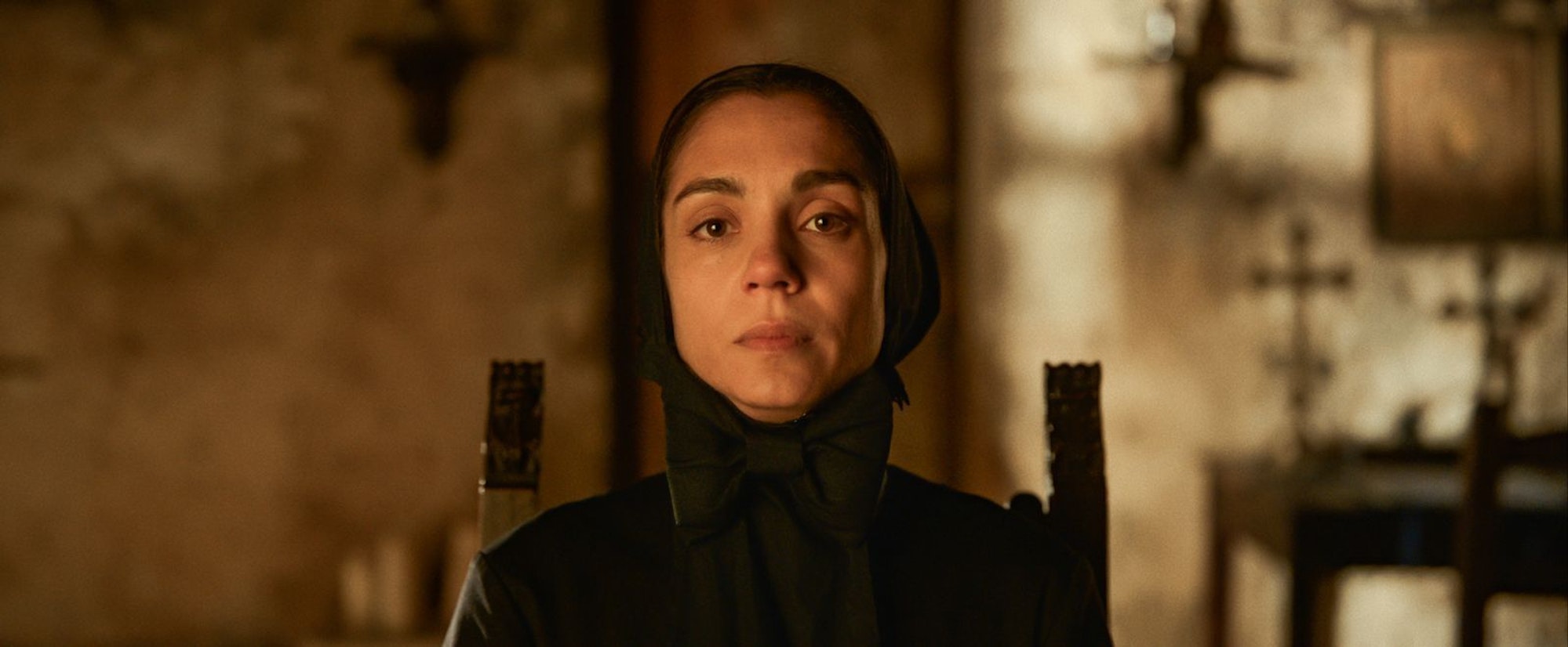 Francesca Cabrini (Cristiana Dell'Anna) verfolgt eine schwierige Mission. (Bild: 2024 Angel Studios/ WVG Medien GmbH)