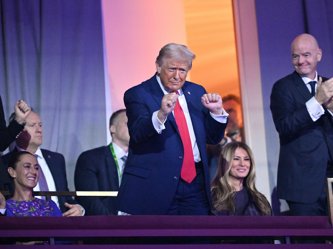 Donald Trump tanzte auf der Ehrentribüne. Das freute Ehefrau Melania und vor allem Fifa-Boss Infantino.