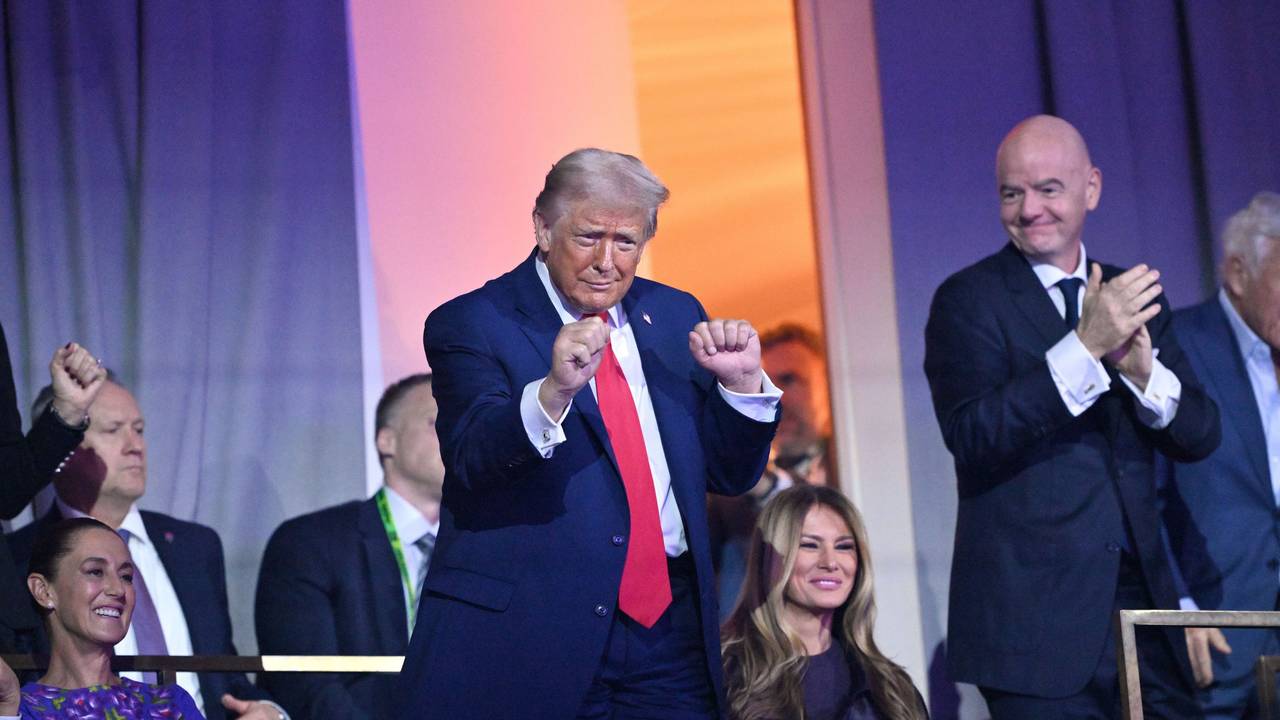Donald Trump tanzte auf der Ehrentribüne. Das freute Ehefrau Melania und vor allem Fifa-Boss Infantino.