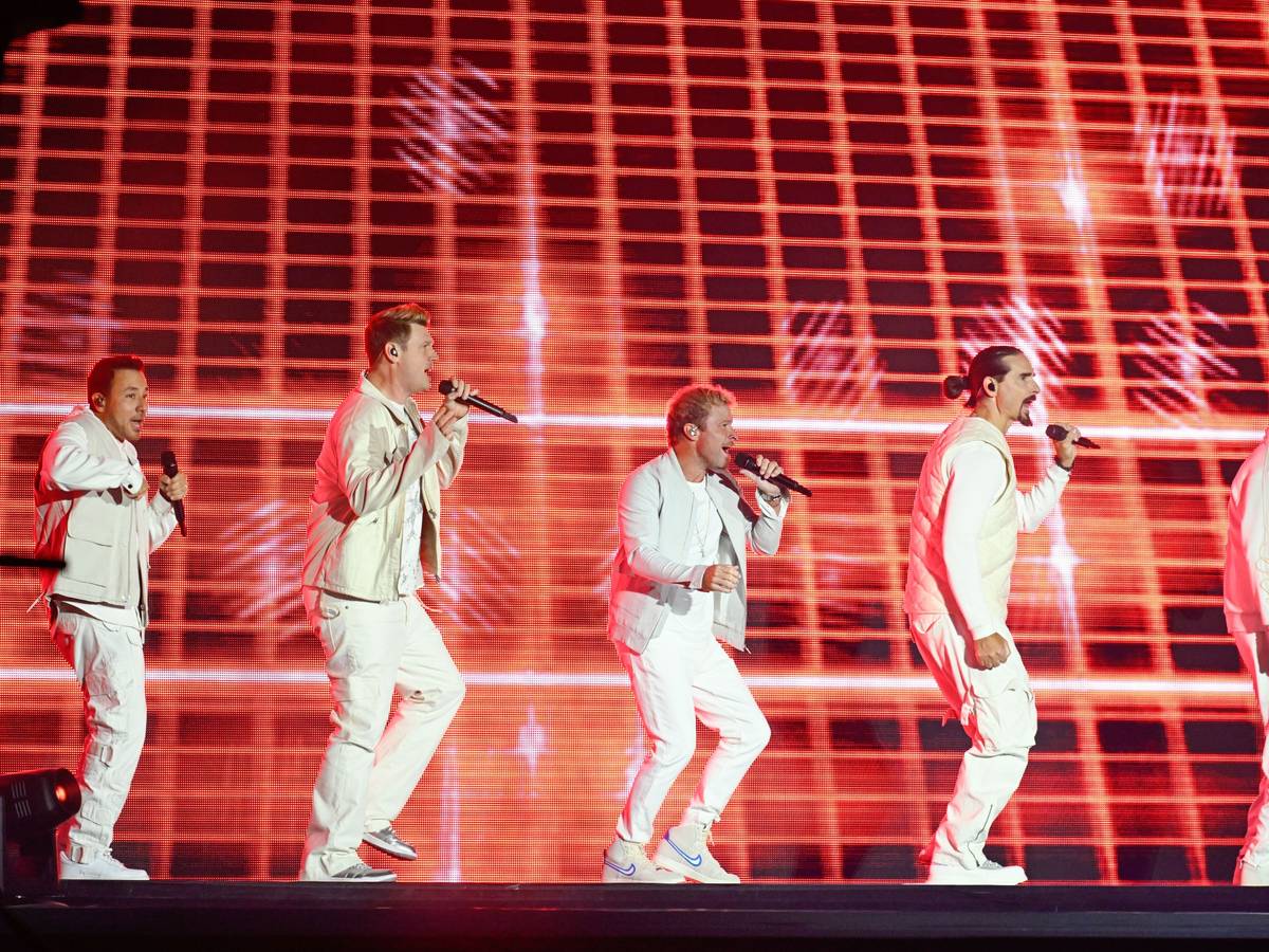 Die Backstreet Boys beim Glücksgefühle-Festival 2024 auf dem Hockenheimring.