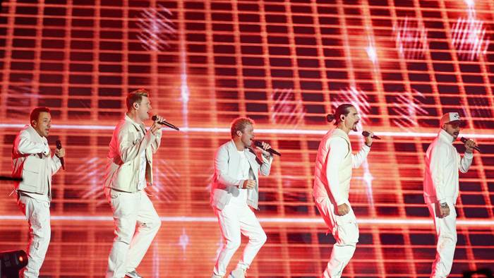 Die Backstreet Boys beim Glücksgefühle-Festival 2024 auf dem Hockenheimring.