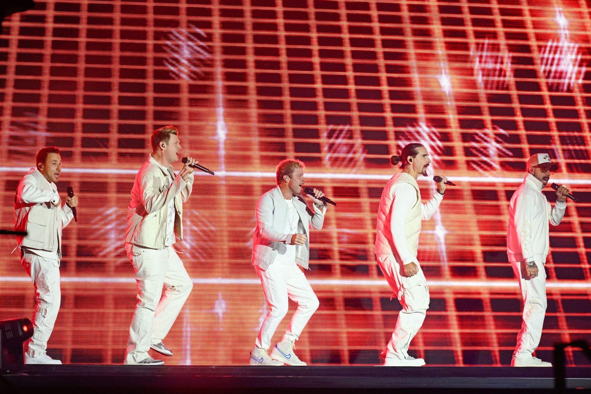 Die Backstreet Boys beim Glücksgefühle-Festival 2024 auf dem Hockenheimring.