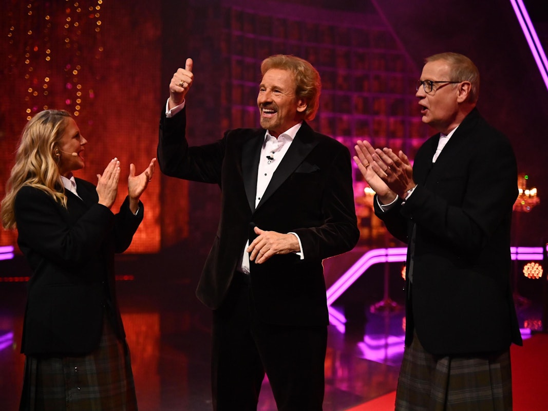 Der letzte gemeinsame Auftritt bei„Denn sie wissen nicht, was passiert“: Barbara Schöneberger, Thomas Gottschalk, Günther Jauch (v.li.).