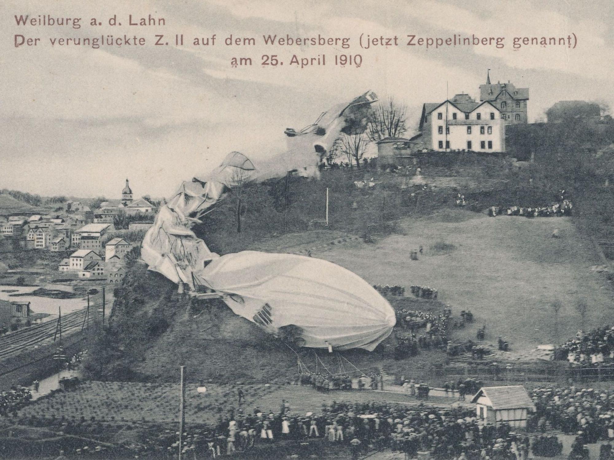 Das 1910 havarierte Luftschiff Z. II
