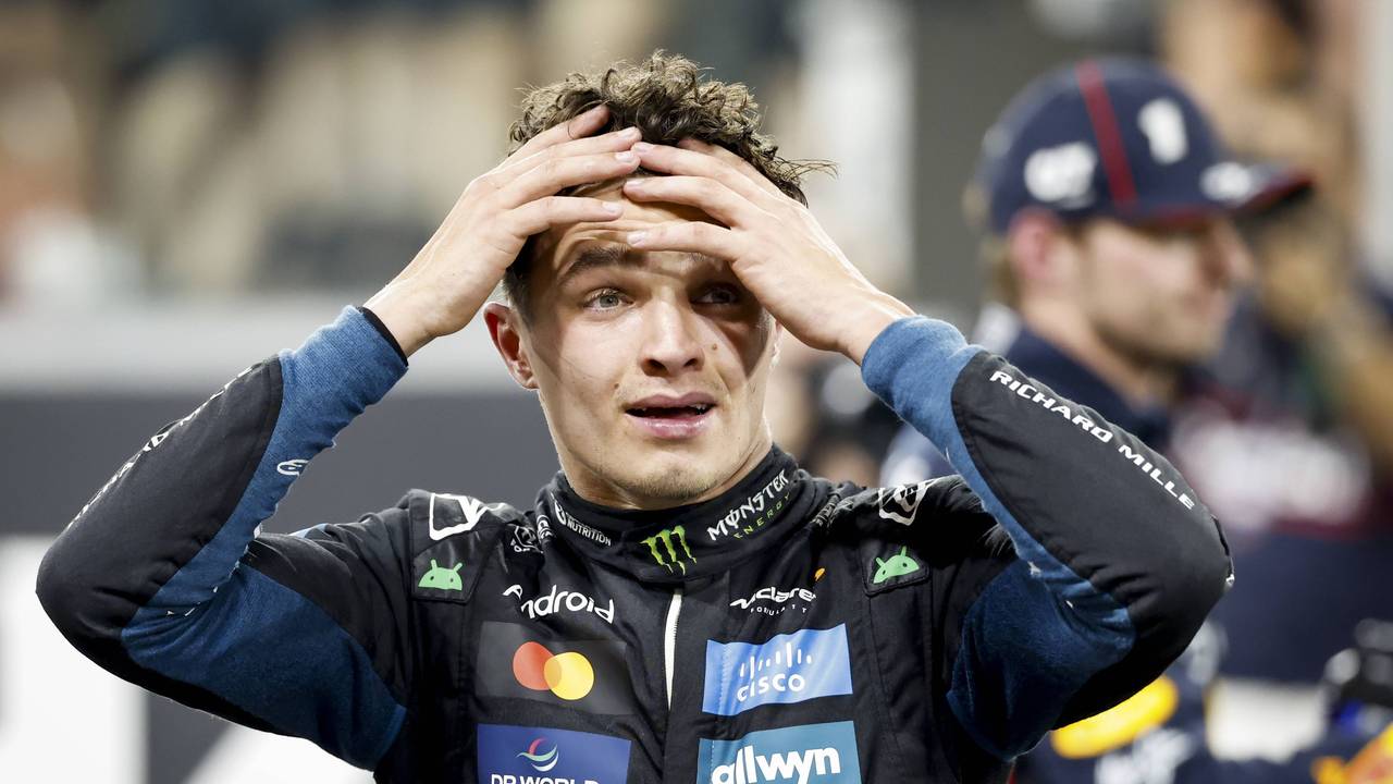 Lando Norris fasst sich ungläubig in die Haare.