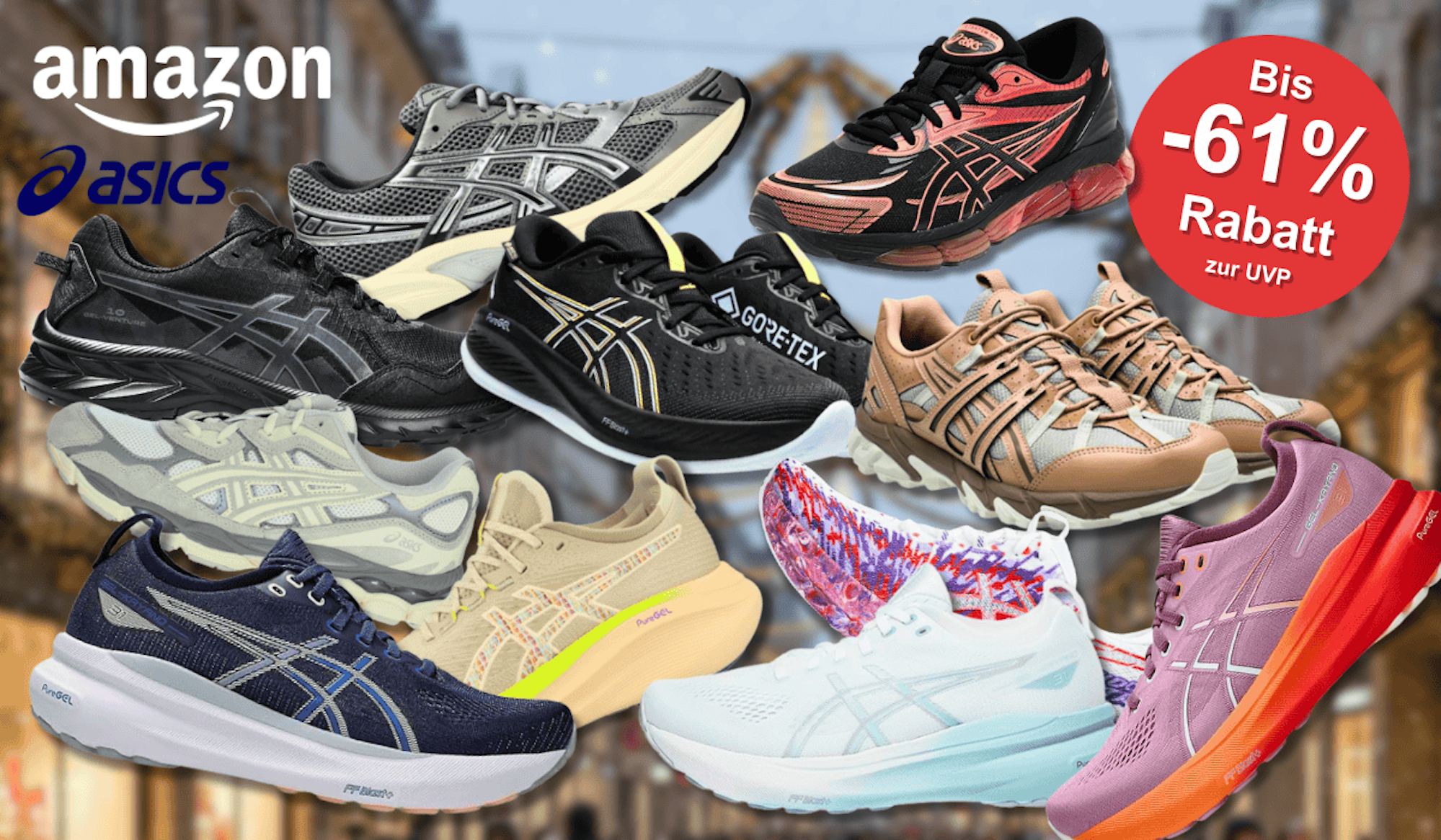 Verschiedene Modelle von Asics Sneakern