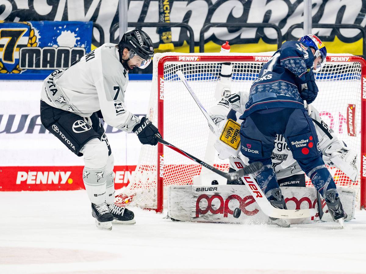 KEC-Keeper Janne Juvonen hielt auch in München stark. Am Ende verloren die Kölner Haie dennoch mit 1:2.