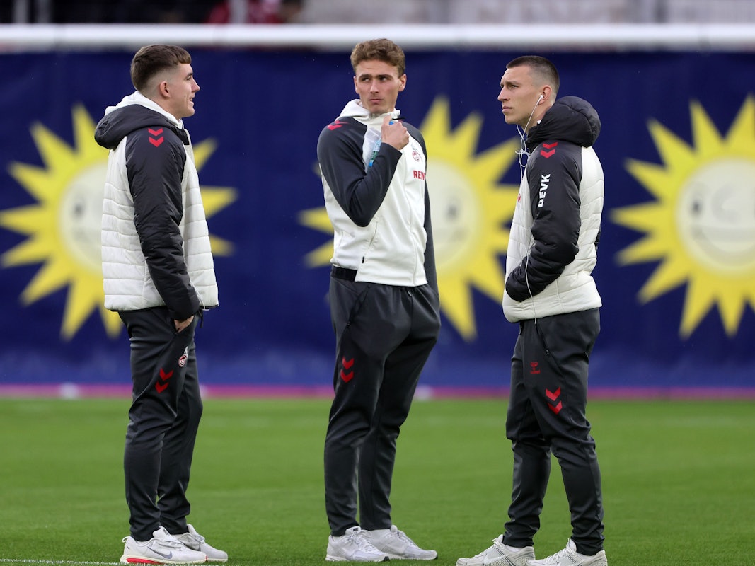 Isak Johannesson, Sebastian Sebulonsen und Kristoffer Lund vor dem Spiel gegen Pauli.