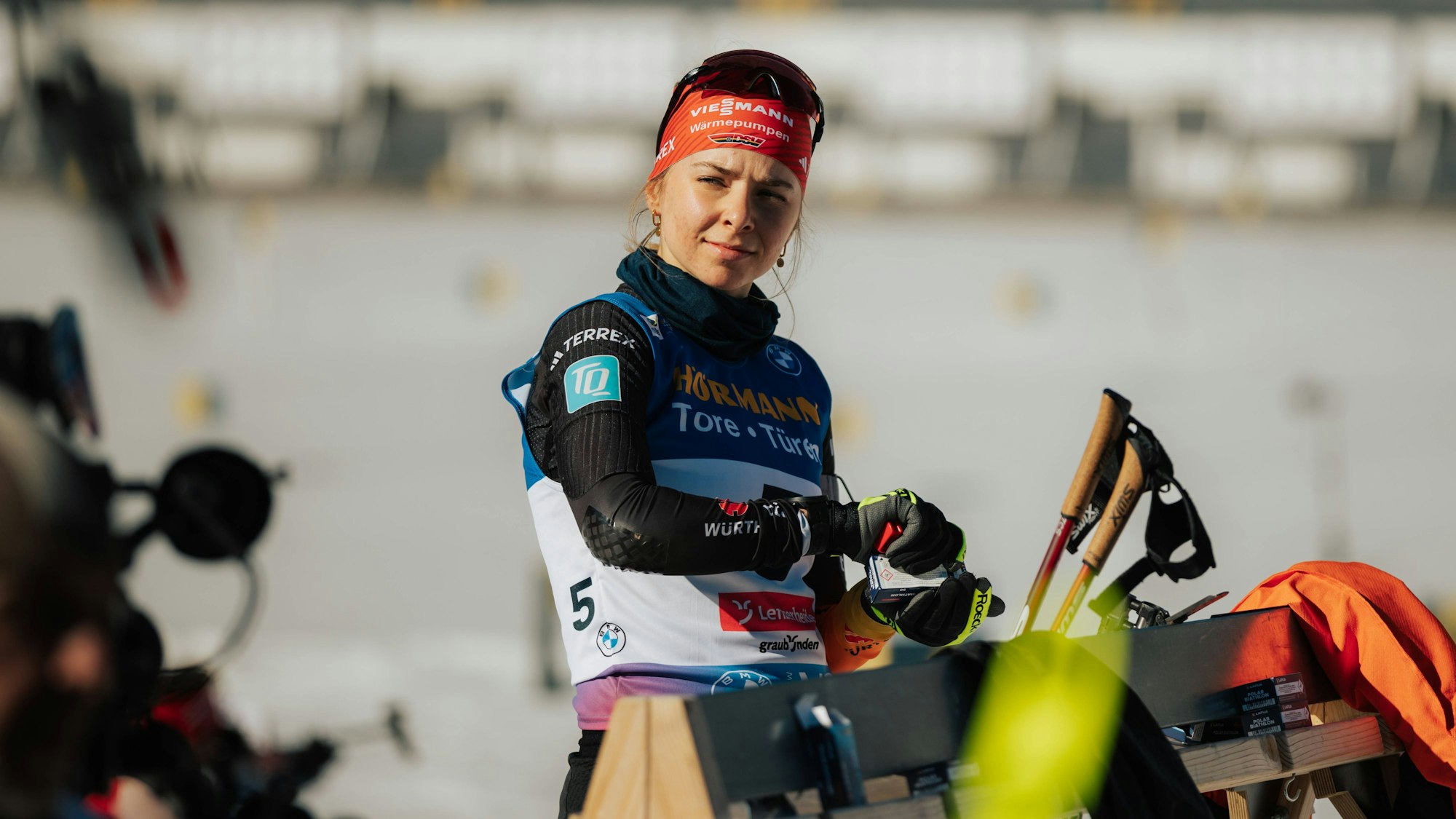 Biathletin Johanna Puff bei einem Wettkampf.