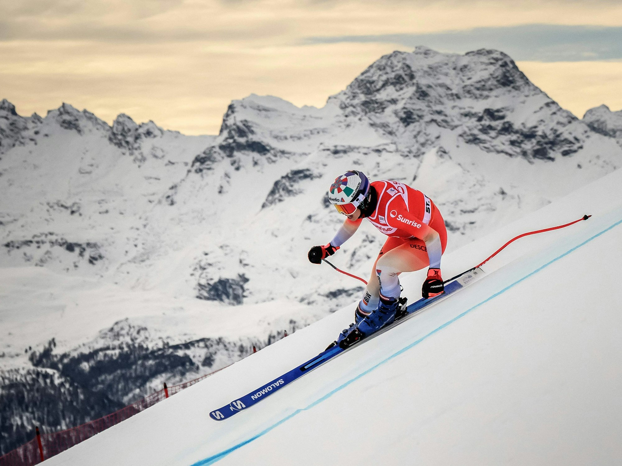 Michelle Gisin beim Training in St Moritz