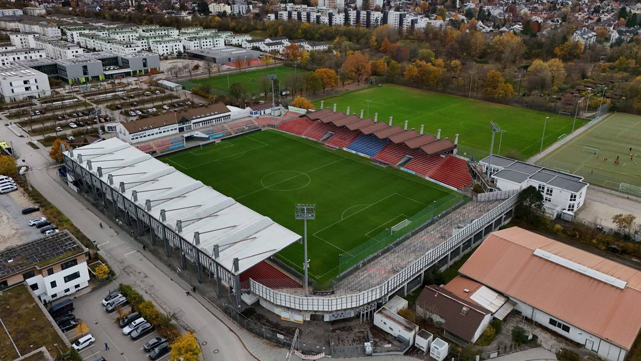 Ein Luftbild vom Sportpark Unterhaching.