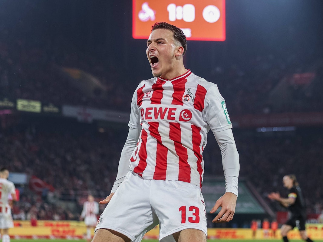 Said El Mala bejubelt ein Tor.