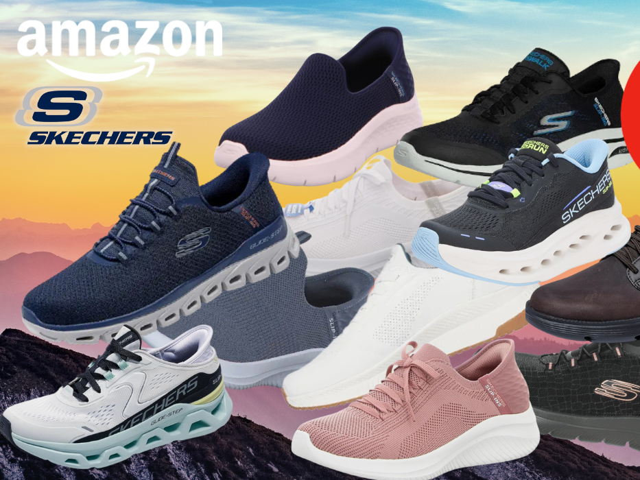 Auf dem Bild sind unterschiedliche Varianten des Skechers Modells Slip-Ins zu sehen