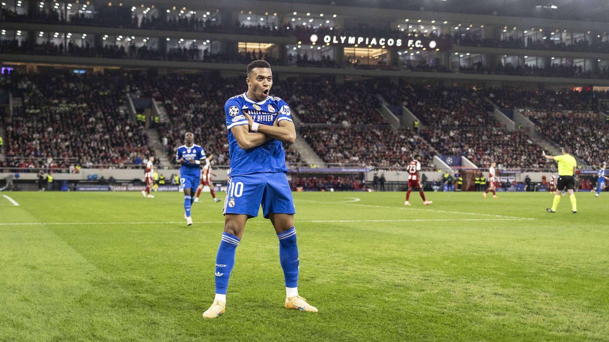 Kylian Mbappé jubelt.