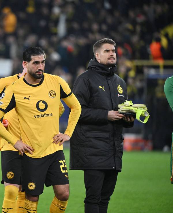 Enttäuschung bei Karim Adeyemi, Serhou Guirassy, Emre Can und Ersatztorwart Alexander Meyer.