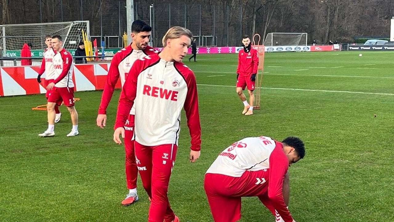 Fynn Schenten im Profi-Training.