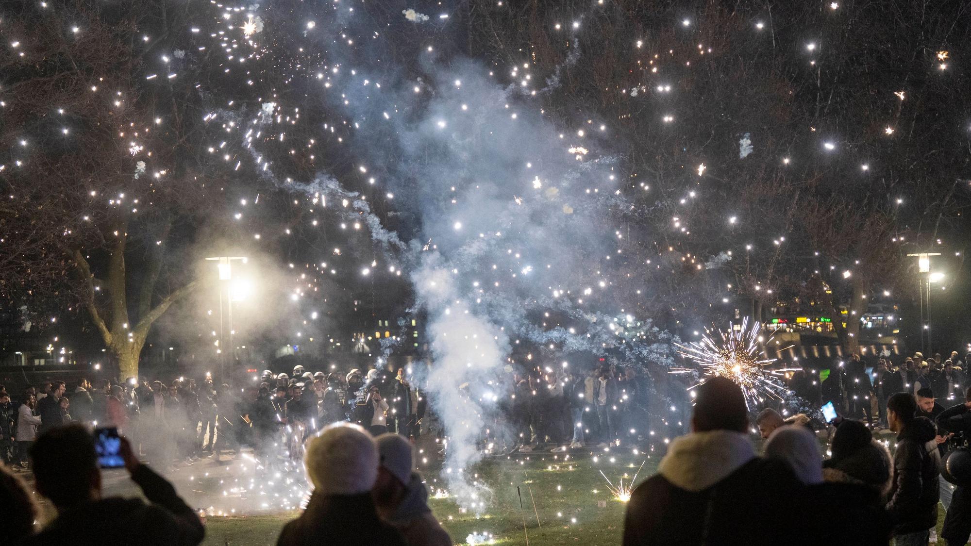 Silvester in der Kölner Innenstadt.
