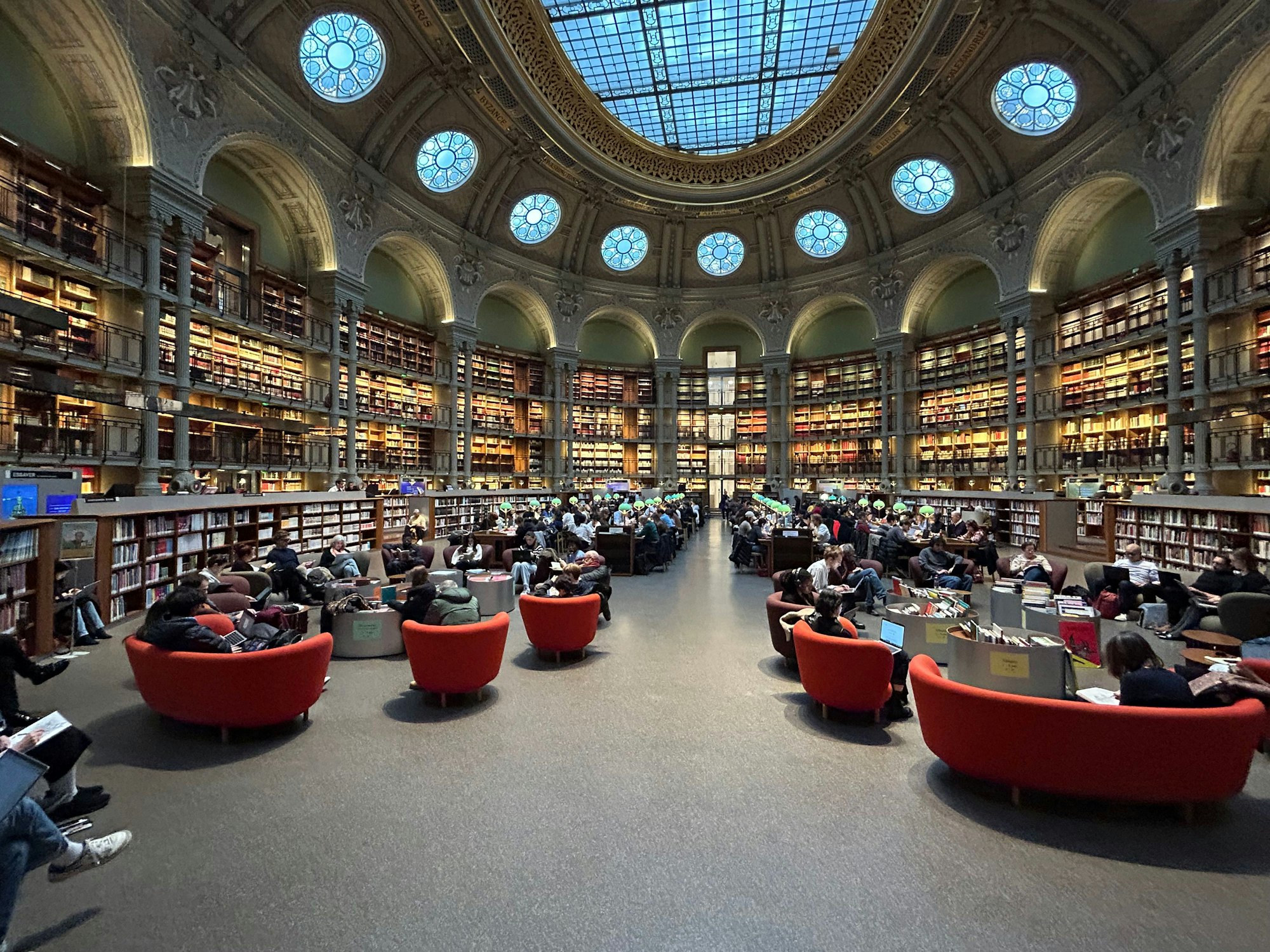 Blick in die Nationalbibliothek von Paris.