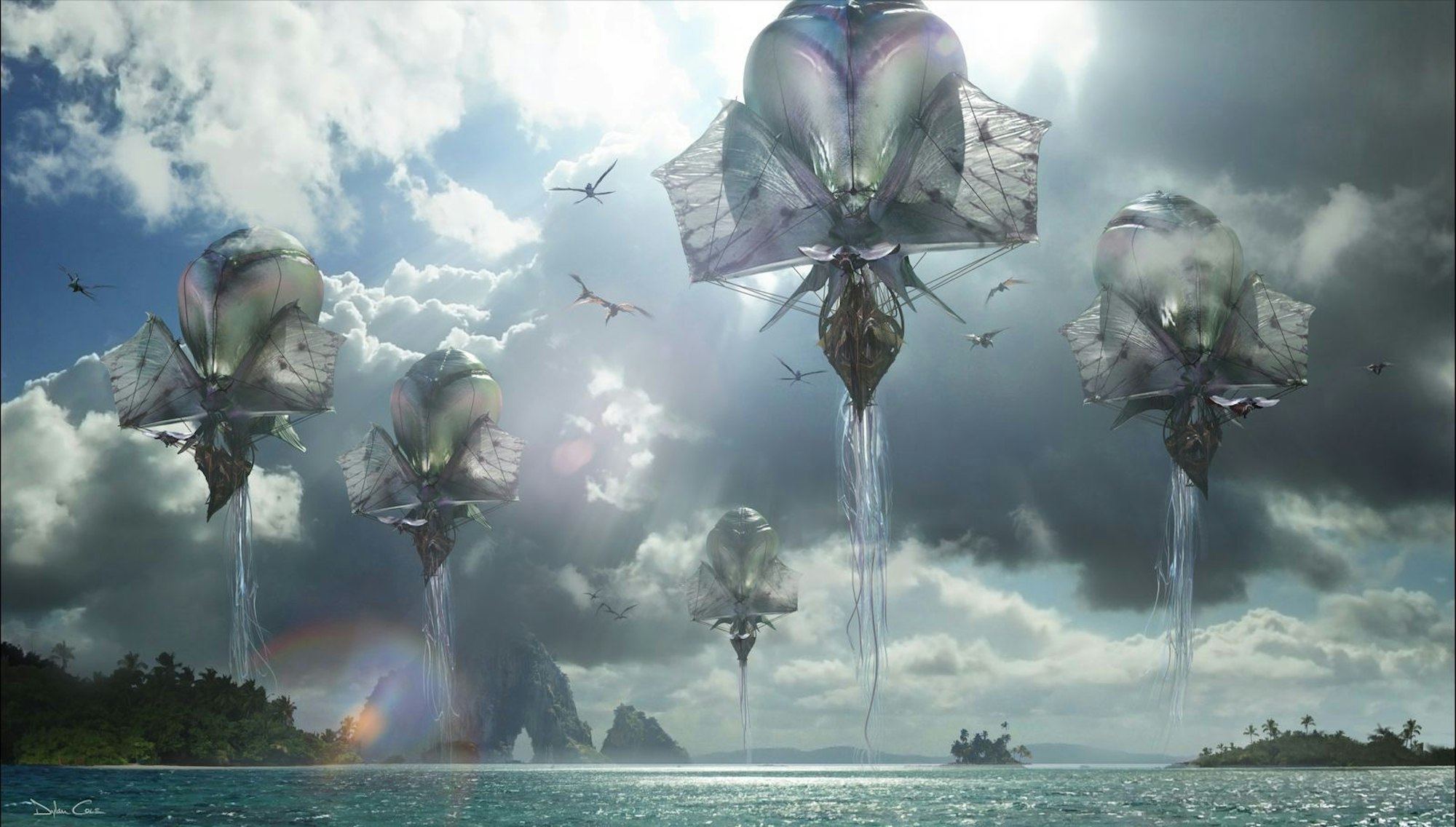 Im vierten „Avatar“-Film wird es wohl auch um den Pandora-Clan Tlalim gehen, ein Volk des Windes, das mit Luftschiffen den Himmel durchquert. Der Clan wurde schon in Teil 3, „Avatar: Fire and Ash“ (Bild), eingeführt. (Bild: 20th Century Studios)