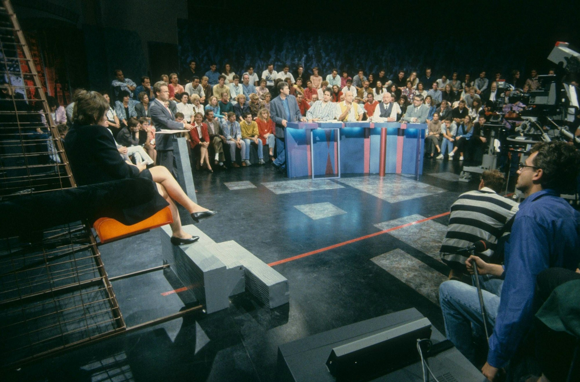 Blick in das Studio von „Explosiv - Der heiße Stuhl“ (1992)