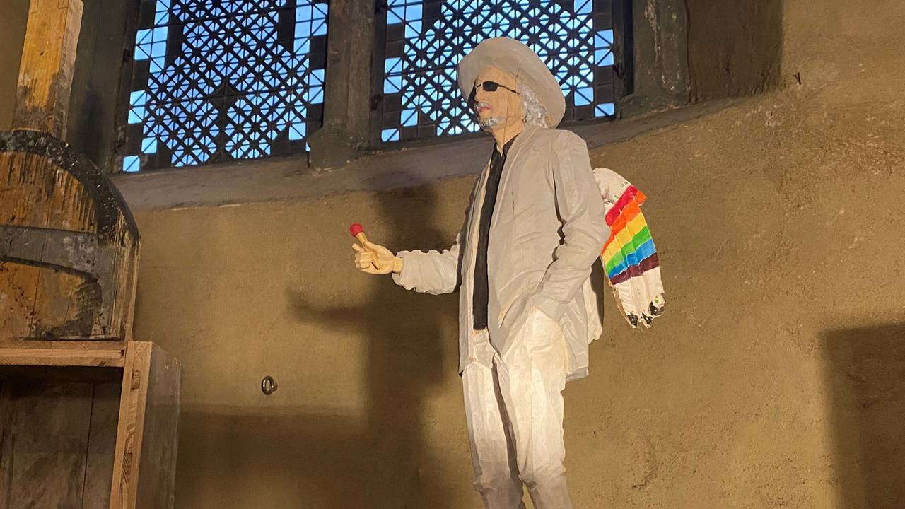 Eine Krippenfigur in der Kirche St. Gereon