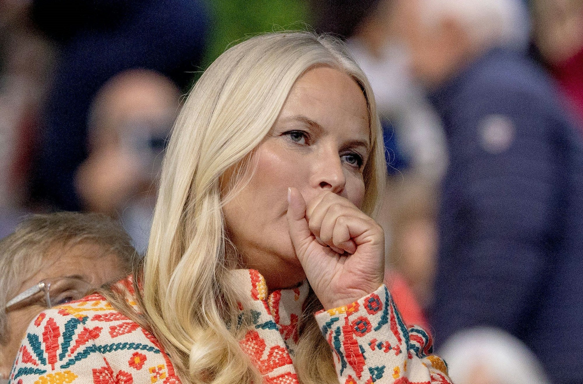 Kronprinzessin Mette-Marit bei einem öffentlichen Auftritt im August 2025.