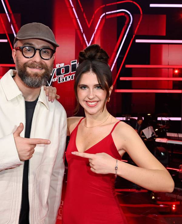 Mark Forster und Kathrin German im Halbfinale der 14. Staffel der Castingshow The Voice of Germany 2024 im Studio H Berlin Adlershof.