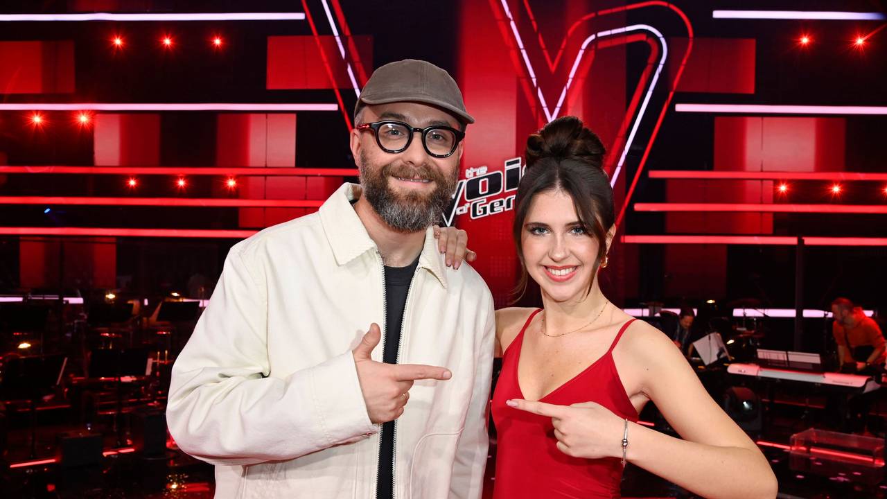 Mark Forster und Kathrin German im Halbfinale der 14. Staffel der Castingshow The Voice of Germany 2024 im Studio H Berlin Adlershof.