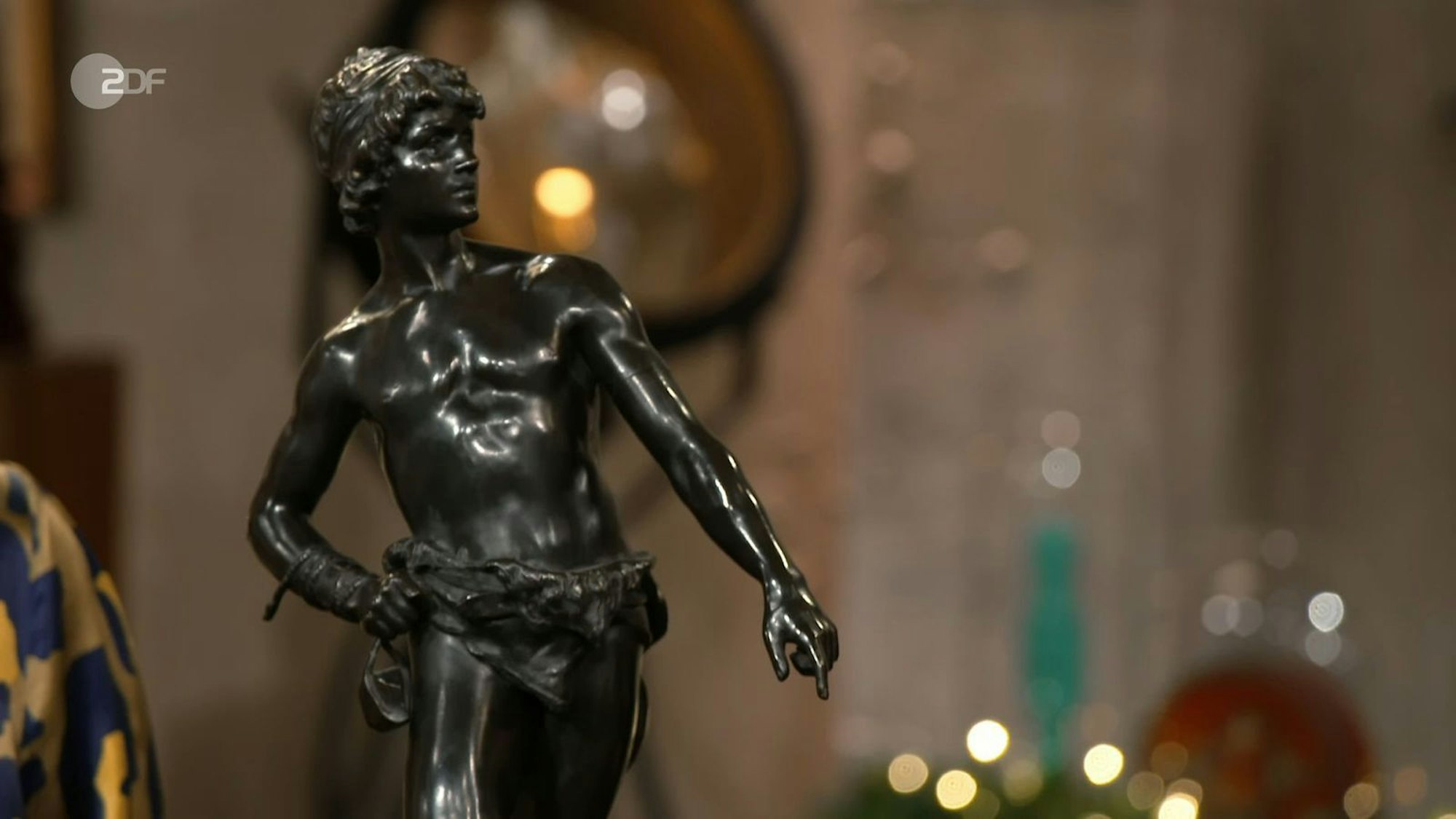 Die Bronzeplastik „David“ von Louis Auguste Moreau aus der Zeit um 1880 bewertete die Expertin mit 500 Euro.
(Bild: ZDF)
