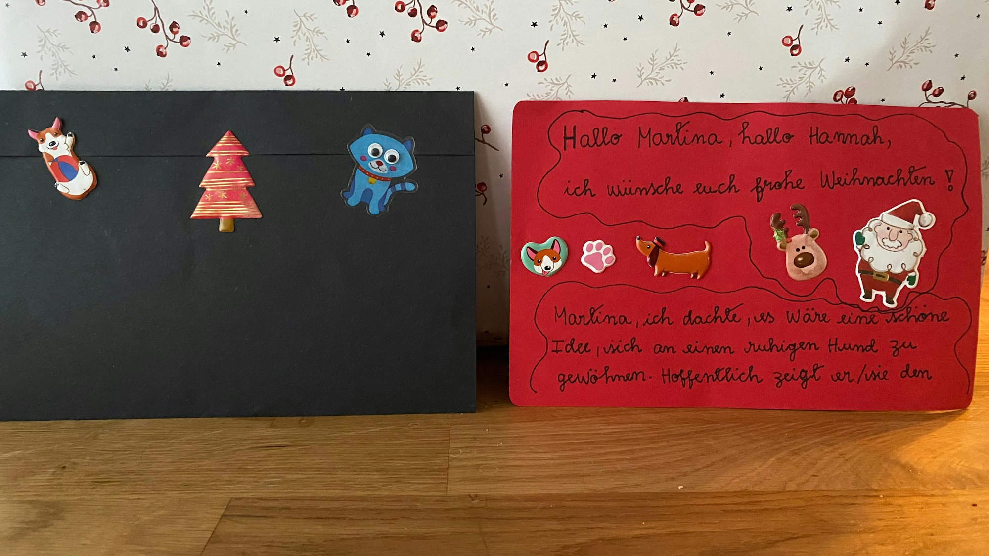 Diese Karte befand sich in der Tüte.