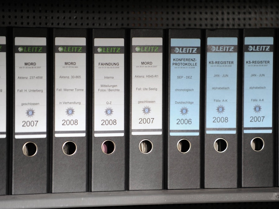 Polizeiakten zu Fällen H. Unterberg, Werner Tonne, Ute Seelig