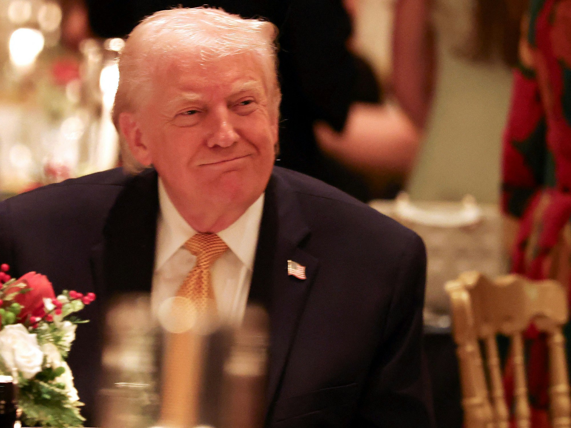 US-Präsident Donald Trump beim Weihnachtsdinner an Heiligabend in Mar-a-Lago.