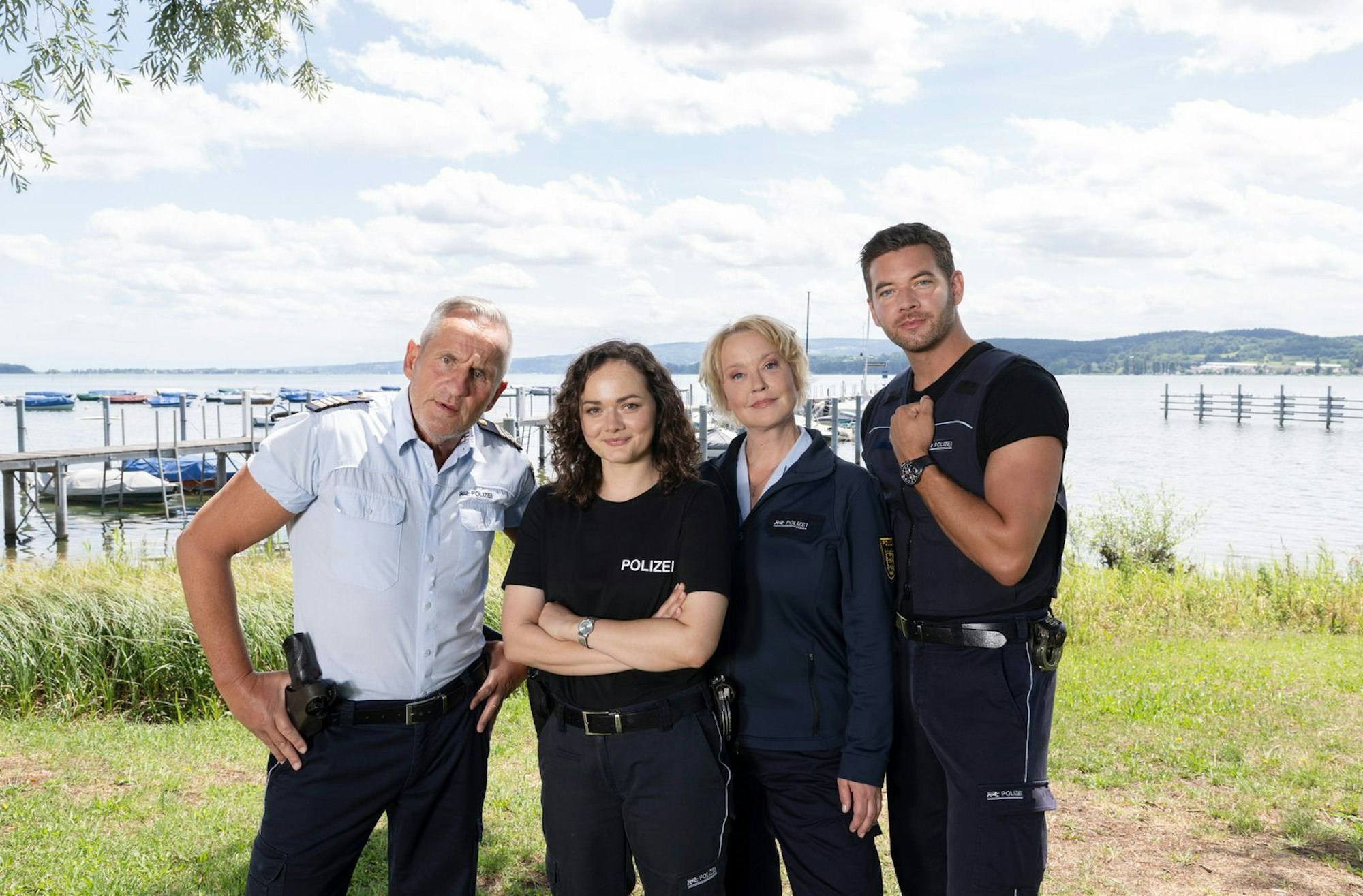 Zum Jubiläum greift die Serie einen komplexen Fall wieder auf. Können die Ermittler Paul Schott (Tim wilde, von links), Julia Demmler (Wendy Güntensperger), Nele Fehrenbach (Floriane Daniel) und Jakob Frings (Max König) den kuriosen Fall lösen? (Bild: ARD/Laurent Trümper)