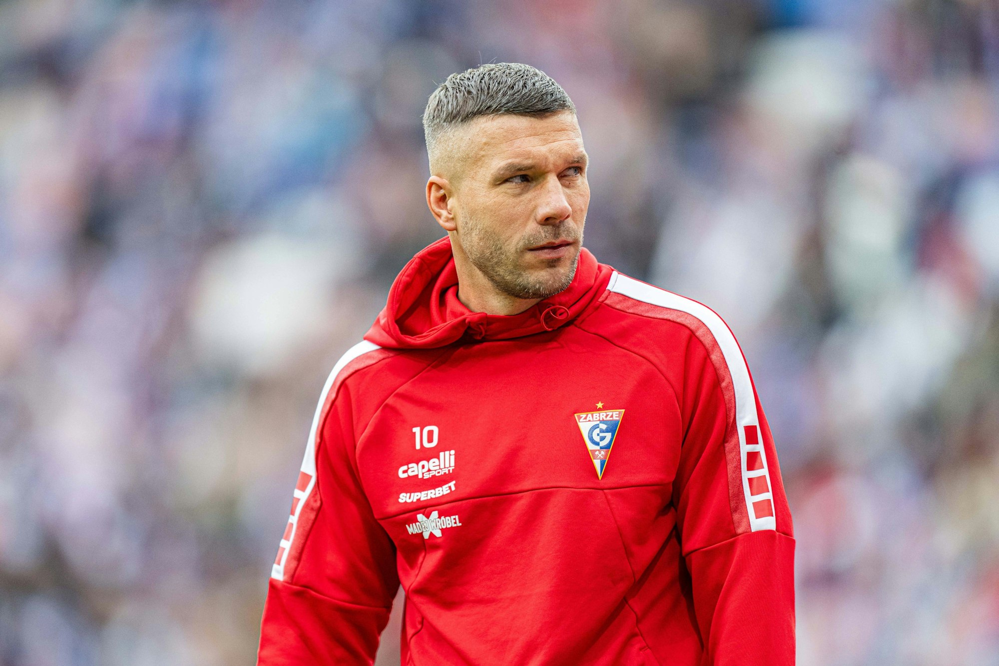 Lukas Podolski in Trainingskluft seines Vereins Gornik Zabrze
