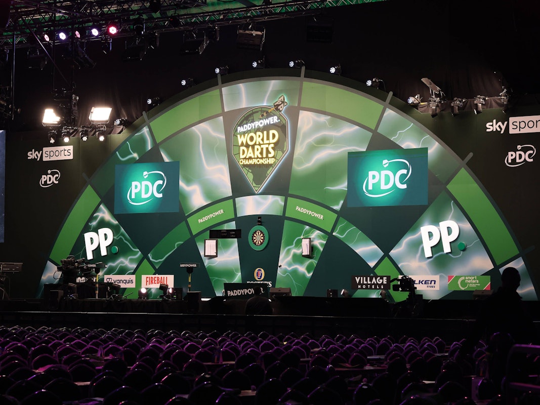 Die Bühne der Darts-WM 2026.