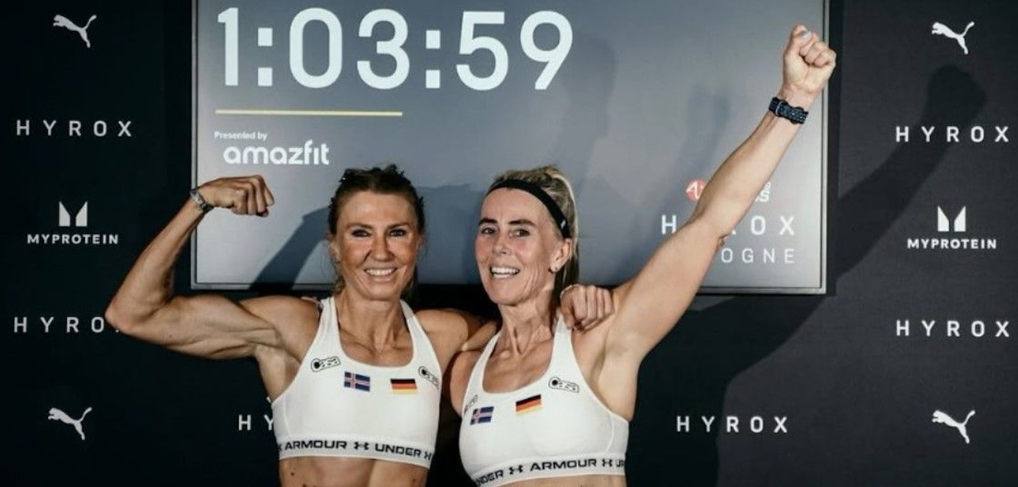 Martina Görz auf der Fibo in Köln mit ihrer isländischen Partnerin.