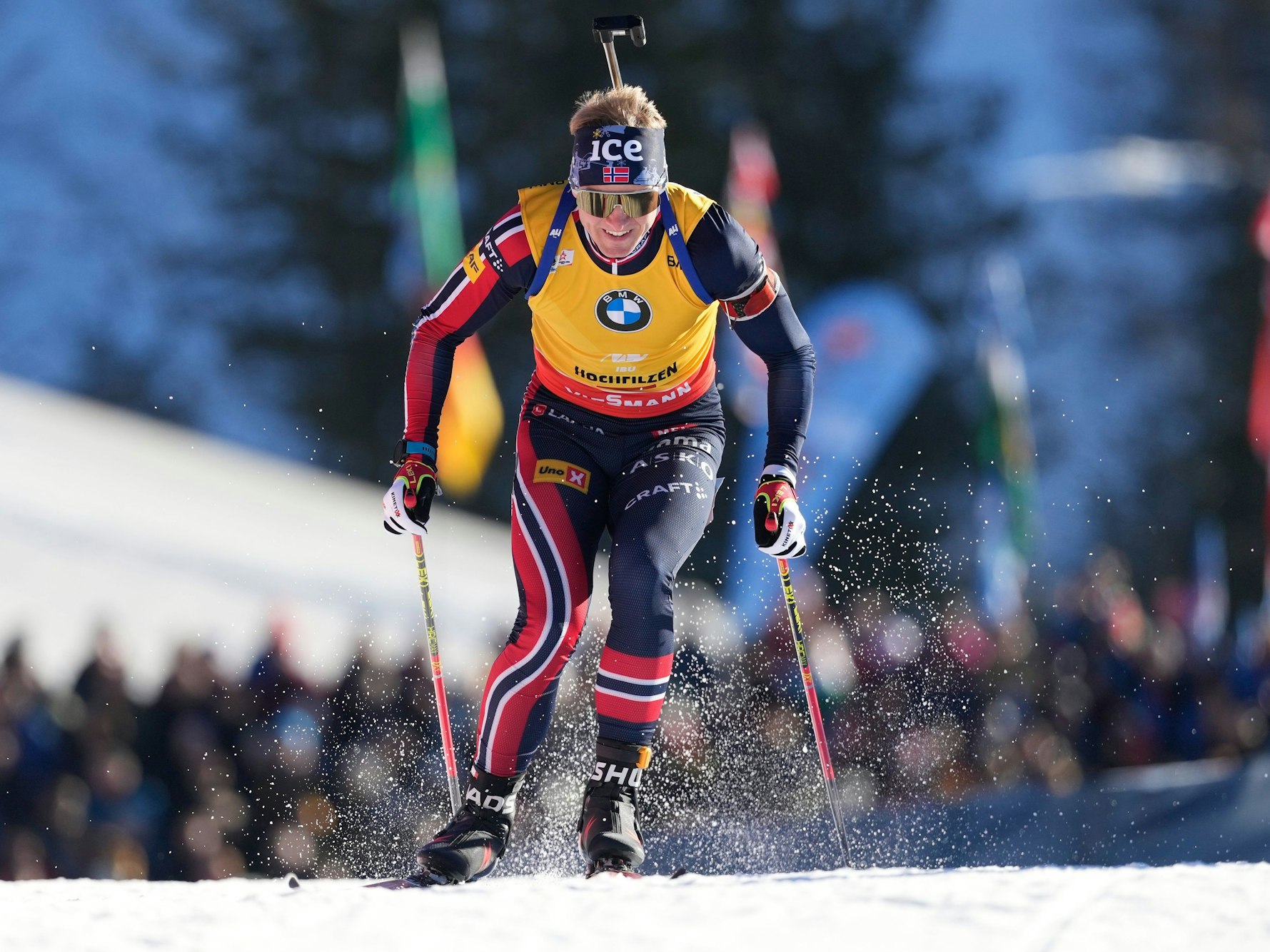Der Norweger Johan-Olav Botn beim Biathlon-Weltcup in Hochfilzen.