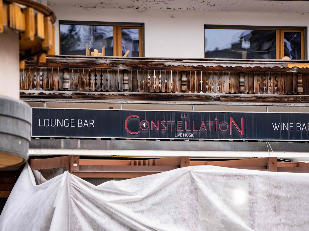 Die Bar Le Constellation in Crans-Montana in der Schweiz nach dem dramatischen Feuer-Inferno.