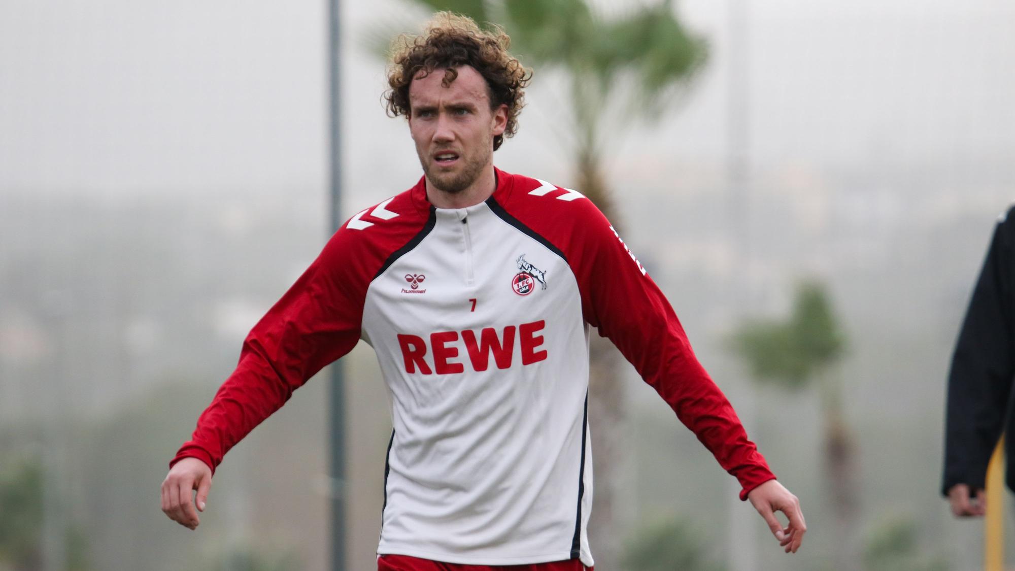 Luca Waldschmidt bei einer Einheit im Trainingslager des 1. FC Köln in Spanien..