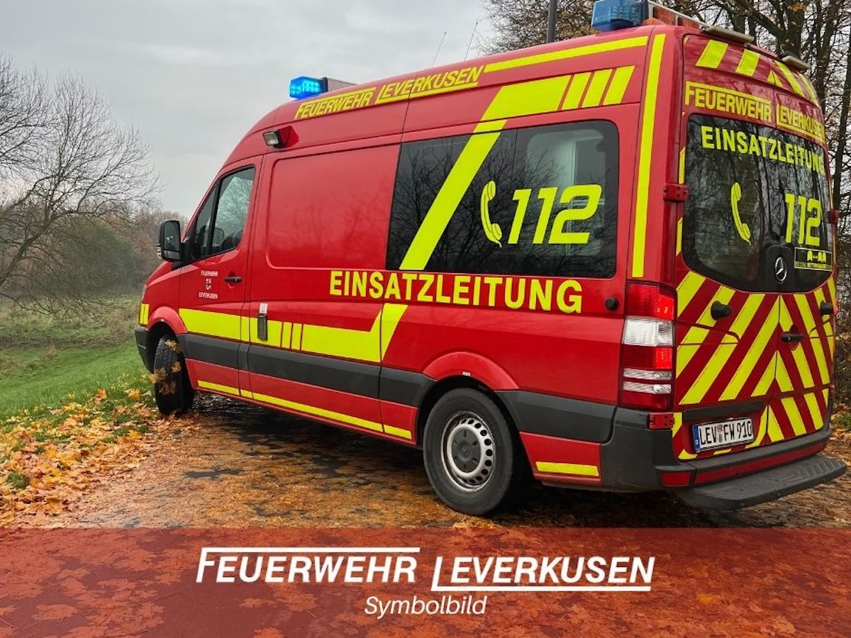 Feuerwehreinsatz bei Brand in Wiesdorf.