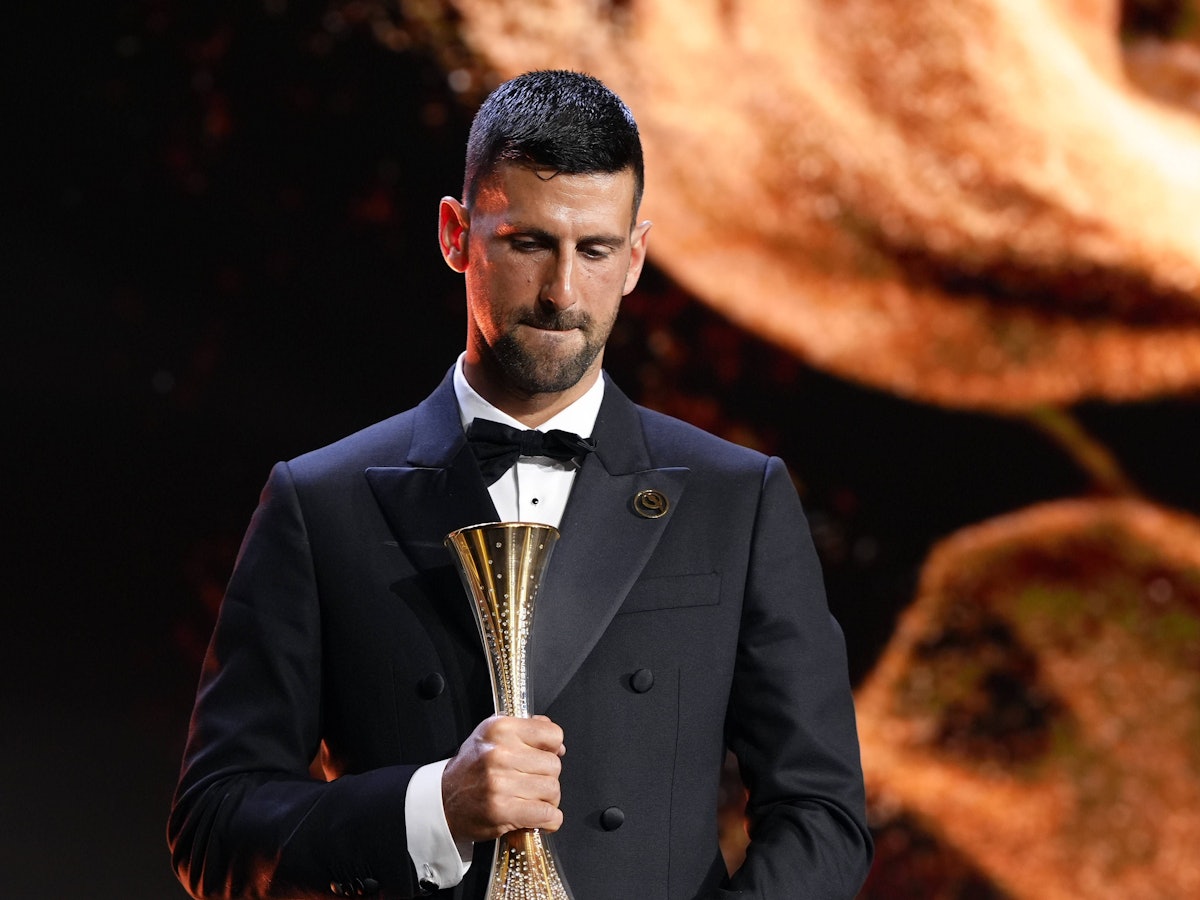 Novak Djokovic während der Globe Soccer Awards 2025 in Dubai. Seine