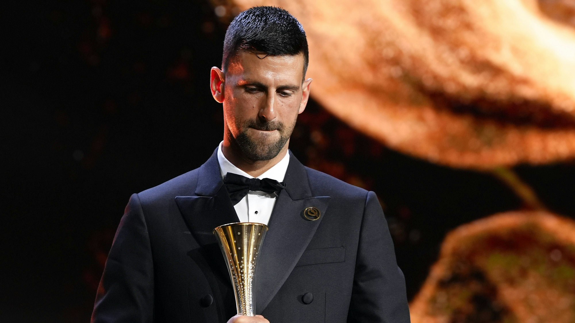 Novak Djokovic während der Globe Soccer Awards 2025 in Dubai. Seine